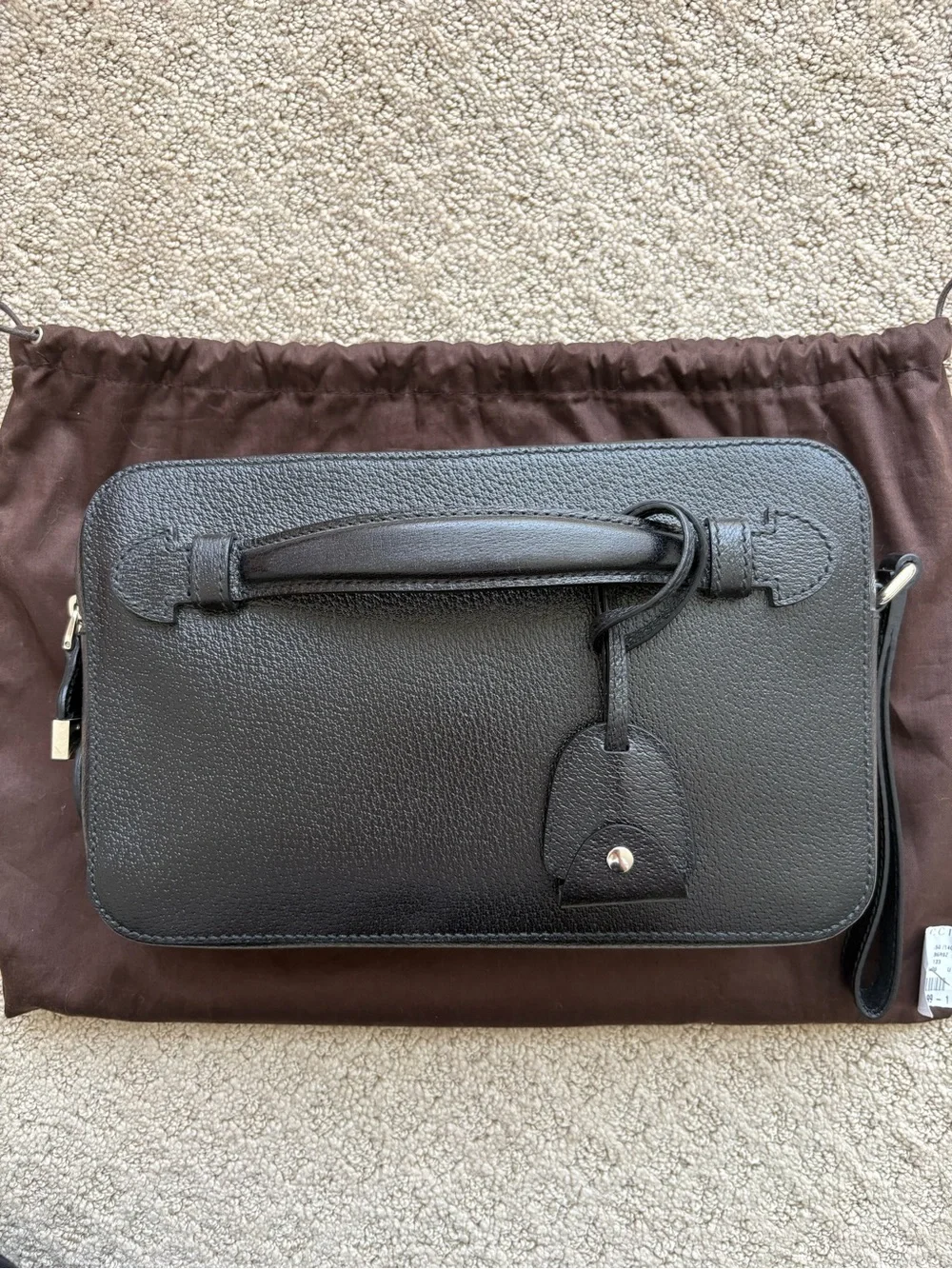 GUCCI Black Leather Travel Pouch